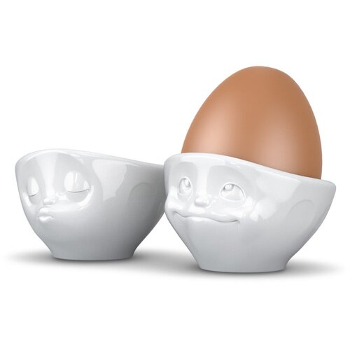 58products Komplet 2 posodic za jajca iz belega porcelana, prostornina 100 ml Cene