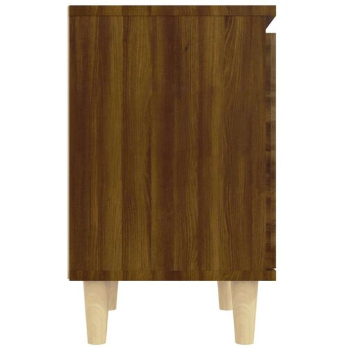 VidaXL noćni ormarić s drvenim nogama smeđi hrast 40 x 30 x 50 cm Slike