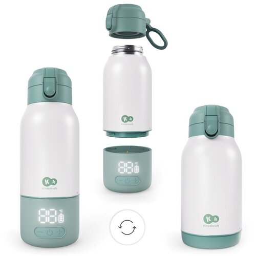 Kinderkraft GAJA prijenosni grijač - bočica/termosica s baterijom 500 ml, Green Slike