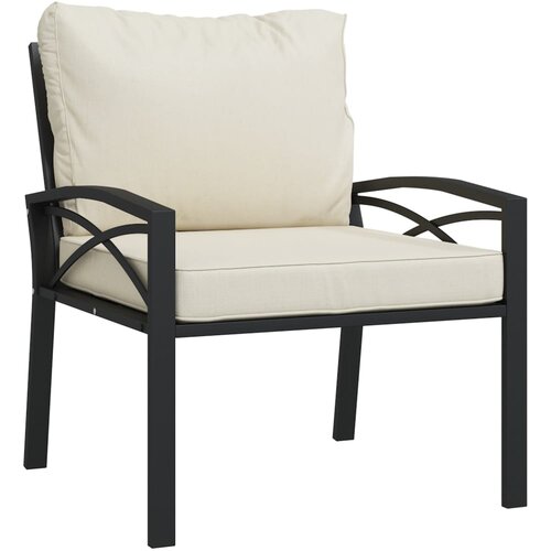 Maison Chic Vrtni Stoli - Stol za vrt s peščenimi blazinami 68x76x79 cm jeklo JS692, (21878768) Cene