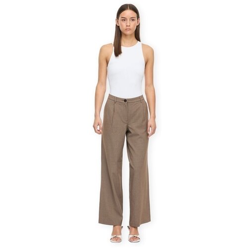 Vila Hlače Noos Kari Wide Trousers - Falcon Kostanjeva Slike
