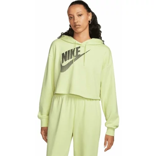 Nike NSW FLC PO HOODIE CROP DNC Ženska duksa, svijetlo zelena, veličina