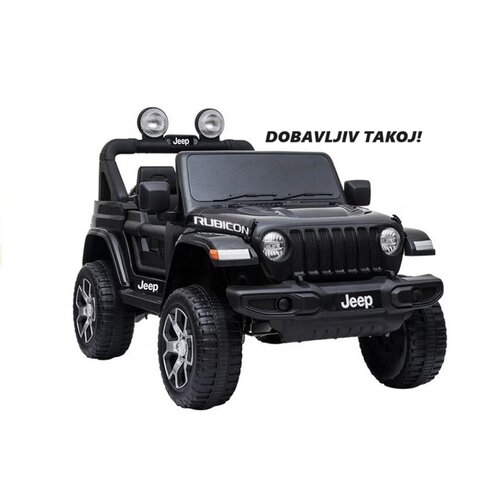 Lean Toys Licencirani Jeep Rubicon Wrangler 4x4 crni - auto na akumulator Slike