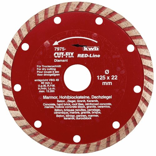 KWB RedLine Diamant rezni disk 115, Cut-Fix, 7.0x2.1 Slike