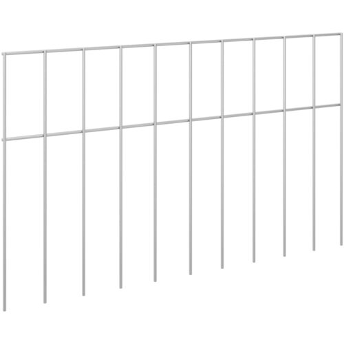 vidaXL Vrtni panel ograje 12 pcs Pocinkano jeklo Srebrna, (5000301273) Cene
