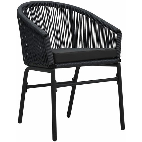  Vrtni set za objed 9 kom. Crna poliratan 211,5 x 90 x 74 cm Slike