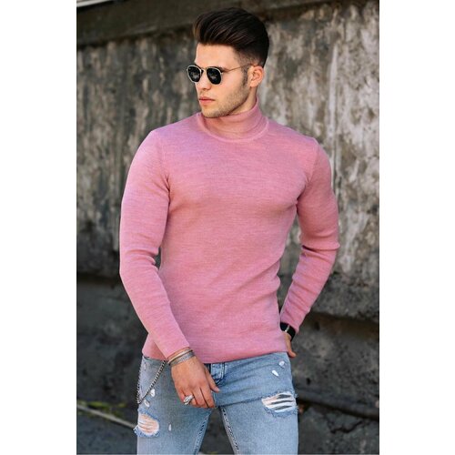 Madmext Powder Gray Turtleneck Men's Sweater 4712 Slike