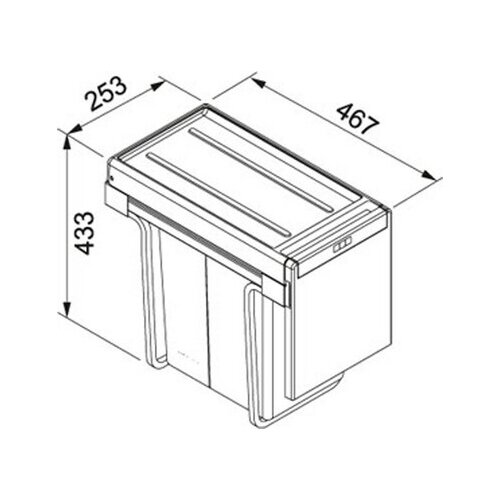 Franke cube 30 - ročno, 20L + 10L 134.0039.554 Slike