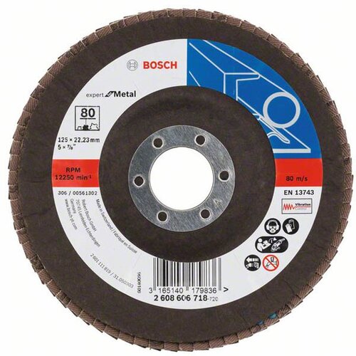Bosch lamelni brusni disk X551, Expert for Metal prečnik 125 mm; granulacija 80, kolenasti 2608606718 Cene