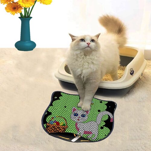 WALLXPERT Kdkafa0056 multicolor cat litter mat Cene