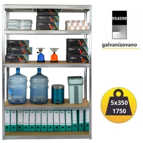 SmartStorage Polica metal medijapan 180x100x60cm 5x350kg Slike