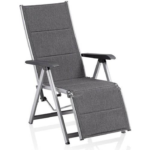 Vrtni ležalniki in počivalniki KETTLER BASIC PLUS PADDED spro&scaron;čujoč, naslonljiv, aluminijast fotelj &ndash; srebrna / antracit Cene