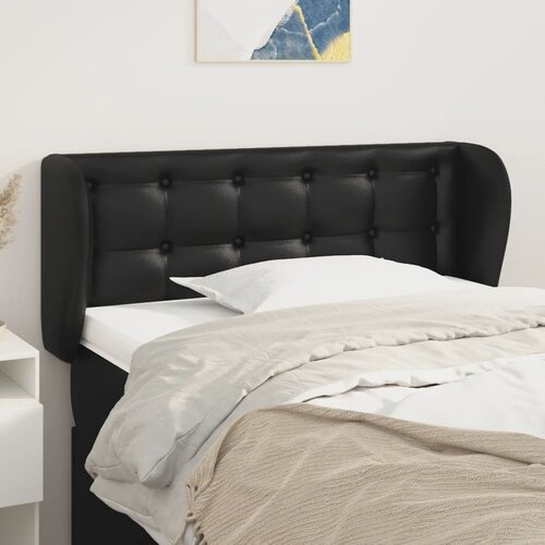  Uzglavlje s u&scaron;ima crno 93x23x78/88 cm od umjetne kože Cijene