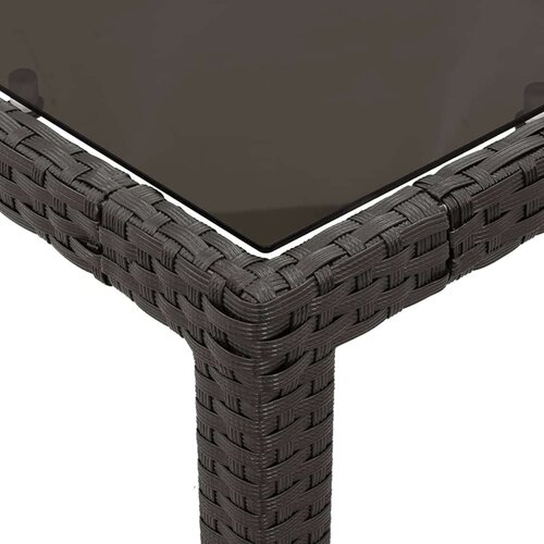  3-dijelni bistro set s jastucima crni od poliratana Slike