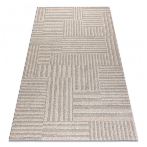 RugsX Volnena preproga TEXTURA 488.10.LA111 OSTA - Linije, geometrijski okvir, strukturna siva / bež 135x200 cm, (5000218786) Cene