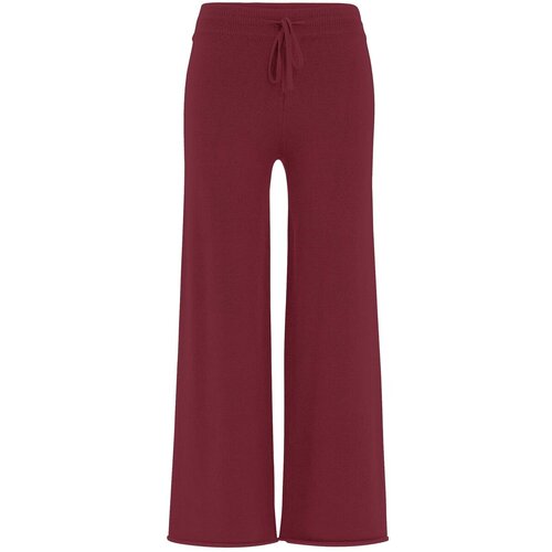 Deha Lahkotne hlače &amp;amp; Harem hlače Wide Leg Knitted Rdeča Slike