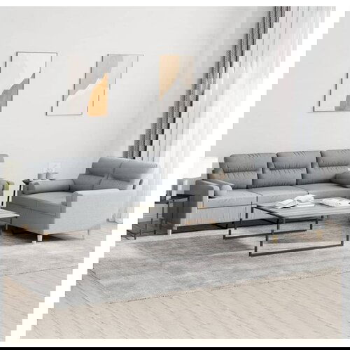 vidaXL 2-dijelni set sofa s jastucima svjetlosivi od tkanine Cijene