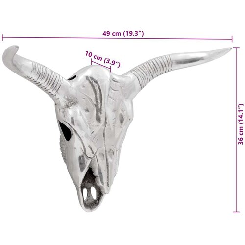 vidaXL zidna Dekoracija Srebro Aluminij 49 x 10 x 36 cm Cene