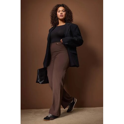 Trendyol Ženske pantalone Tbbaw26Ar00028, Smeđe Cene
