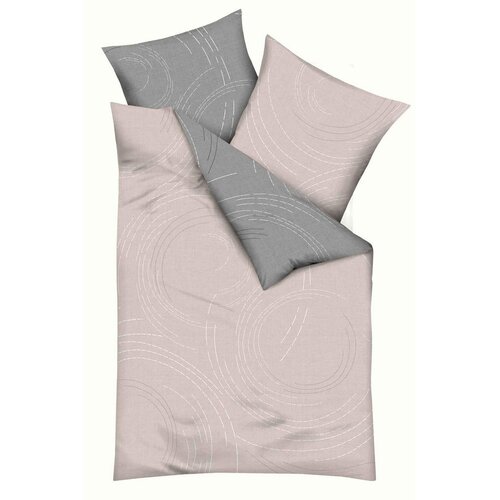 Kaeppel posteljnina 200/200 cm saten siva, roza Slike