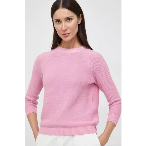 Weekend Max Mara Bombažen pulover roza barva