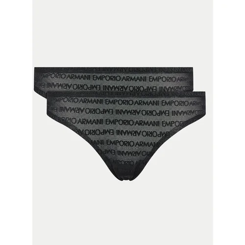 Emporio Armani Underwear Set 2 parov brazilskih spodnjih hlačk 163333 3F204 00020 Črna