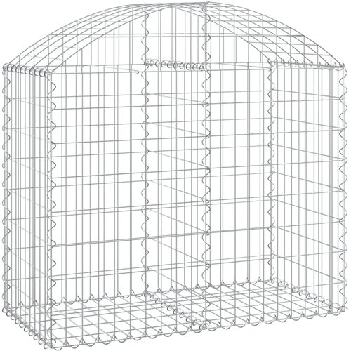  Gabionska ko&amp;scaron;ara s lukom 100 x 50 x 80/100 cm pocinčano željezo Slike