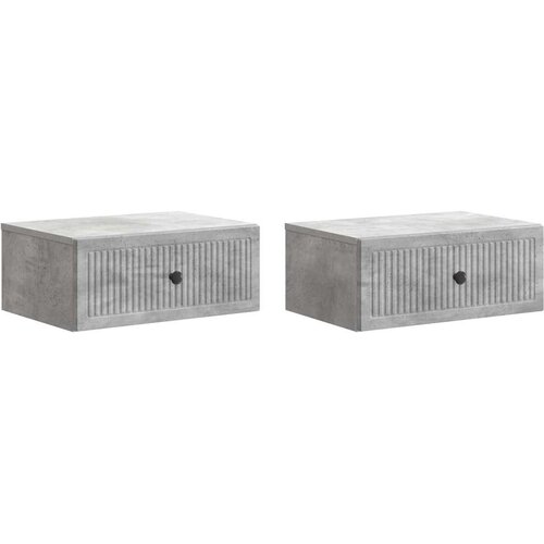  Noćni ormar s ladicama 2 pcs Betonska siva 49 x 34 5 x 20 cm - Betonska siva 2 Cene