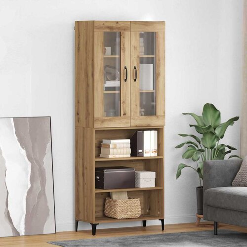 vidaXL Highboard Umjetnički hrast 69,5 x 34 x 180 cm Konstruirano drvo Cene