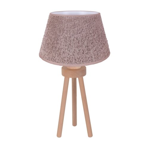  Duolla - Stolna lampa BOUCLE 1xE27/15W/230V prečnik 28 cm braon/drvo Slike