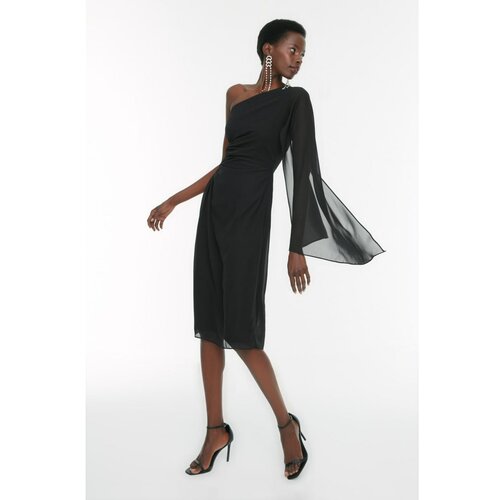 Trendyol Black Collar Detailed Dress Slike