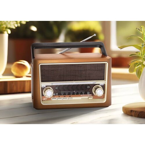 Ltc ELMA 118UBT prijenosni retro radio FM/AM/SW, Bluetooth, USB, microSD, AUX i svjetiljka Slike