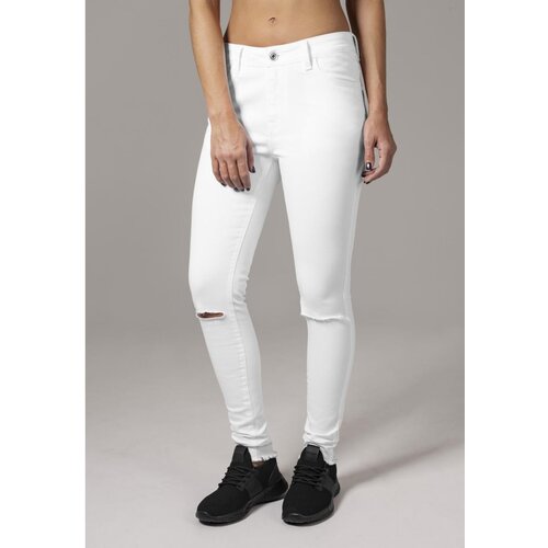 Urban Classics Ladies Cut Knee Pants white Slike