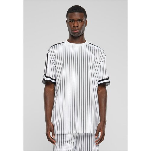 UC Men Men's Oversized Striped Mesh Tee T-Shirt - white/black Slike