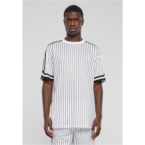 UC Men Men's Oversized Striped Mesh Tee T-Shirt - white/black Cene