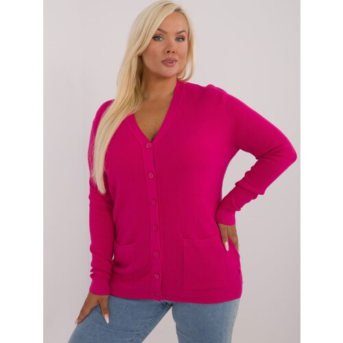 Fashion Hunters Plus size fuchsia sweater with buttons Cijene