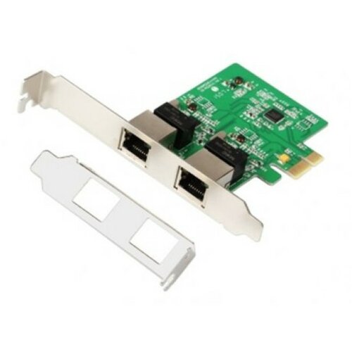 Lan MK E-Green PCI-E 2xRJ45 10/100/1000 Mbp/s Slike
