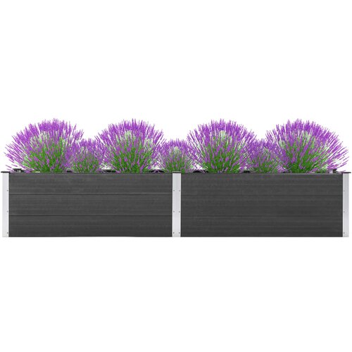 vidaXL Visoka greda 200x50x54 cm WPC siva Cene