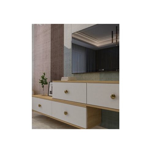 Hanah home TV komoda Zuzu Double, Hrast Slike