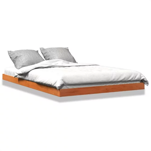 vidaXL Okvir kreveta voštano smeđi 140 x 200 cm od masivne borovine
