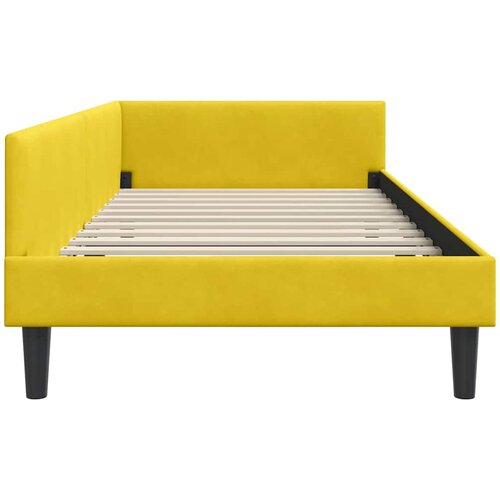  Kutni okvir kreveta s uzglavljem Žuta 90 cm x 200 cm Bar&amp;scaron;un Slike