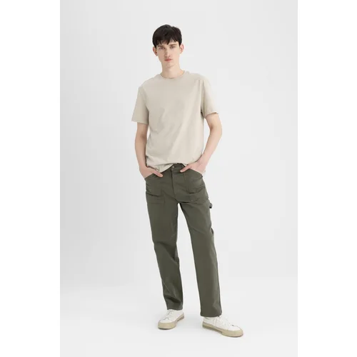 Defacto Straight Fit Straight Leg Gabardine Trousers