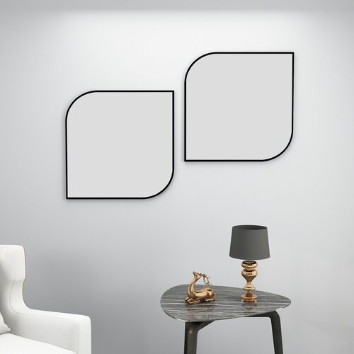HANAH HOME vero - black black decorative chipboard mirror Slike