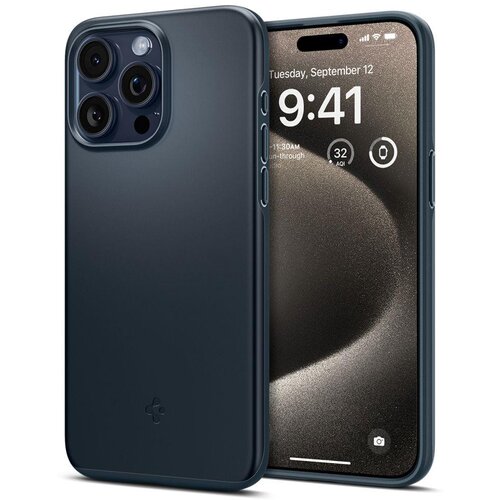 Spigen Zaščitna torbica za iPhone 15 Pro Max Thin Fit, črna kovina, (21521849) Cene
