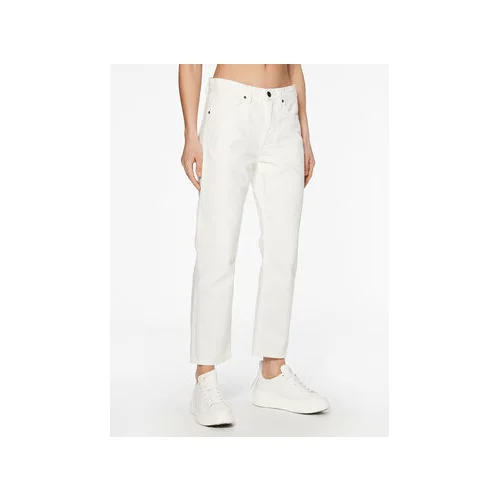 Calvin Klein Jeans hlače K20K205167 Bela Mom Fit