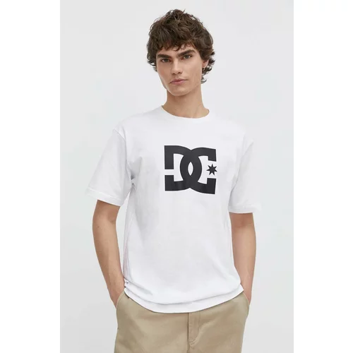 DC Pamučna majica Star za muškarce, boja: bijela, s tiskom, ADYZT05373