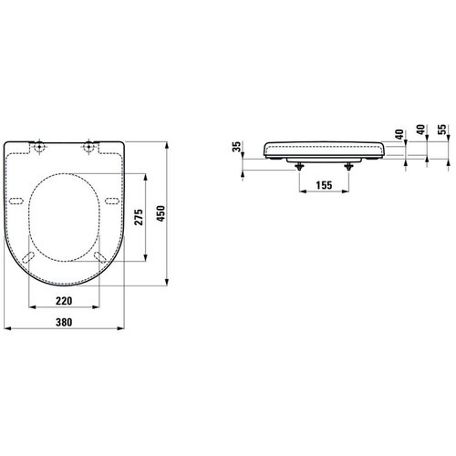 Laufen pro wc daska Soft close projektna 8.9695.8.000.000.1 Slike