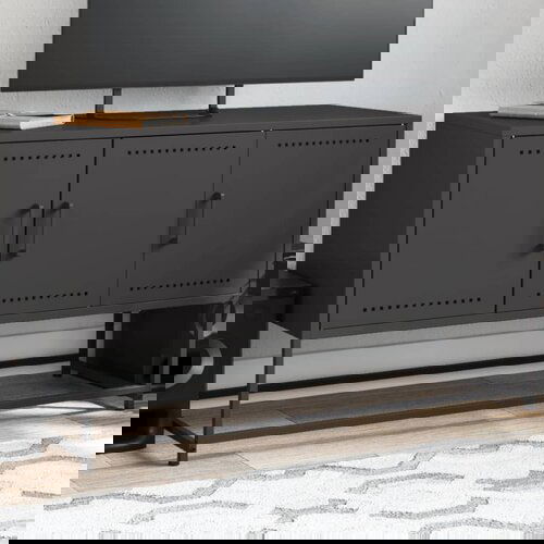 VidaXL TV omarica črna 100,5x39x60,5 cm jeklo Slike