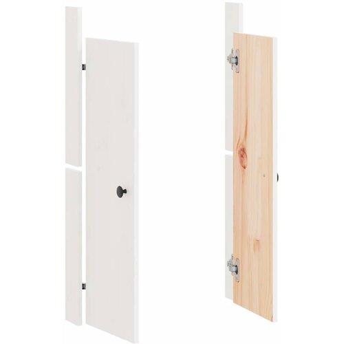  Vanjska kuhinjska vrata MEPPEL 2 kom Bijela 50x9x82cm masivna borovina Slike