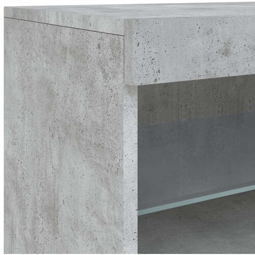  Komoda s LED svjetlima siva boja betona 41x37x67 cm Slike